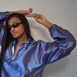 Reflective Metallic Quater Zip